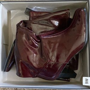NEW Wine Colored High-Heeled Boots